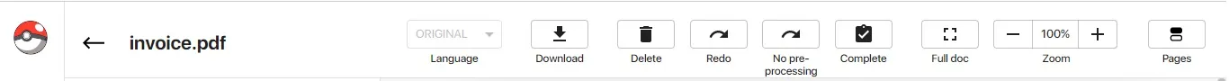 Figure 34: Button to scan document again